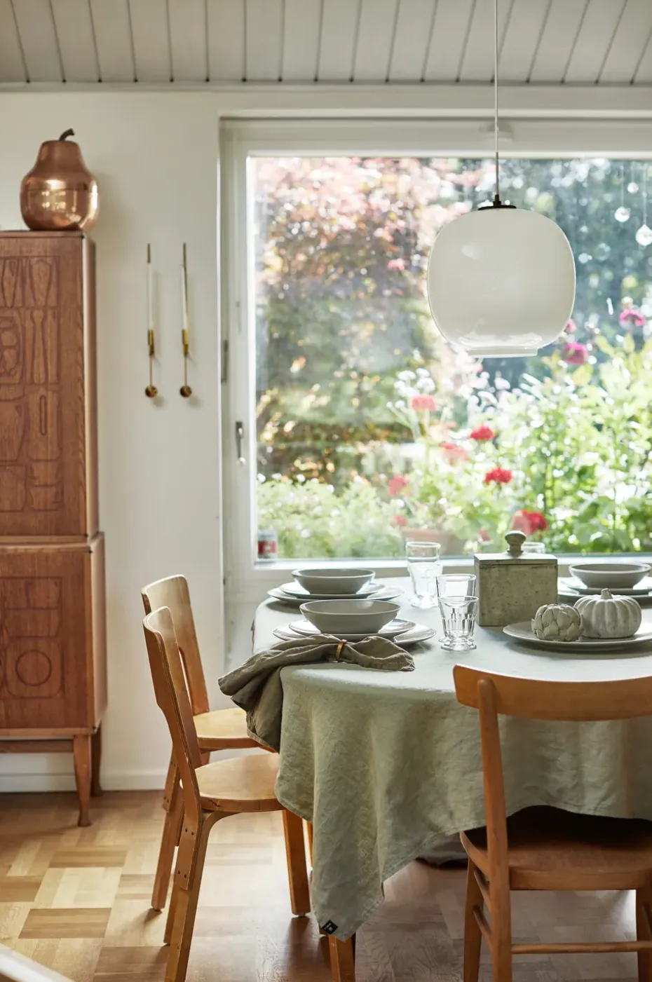 Sunshine tafelkleed 145x250 cm, Sage