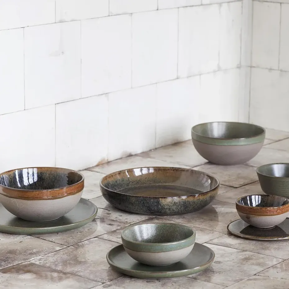 Surface diep bord 19 cm, Indi grey