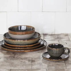 Surface diep bord 16 cm, Indi grey