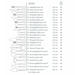 Svensk dinerlepel zilver, 20,5 cm