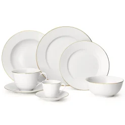 Swedish Grace Gala theekop met schotel, Wit