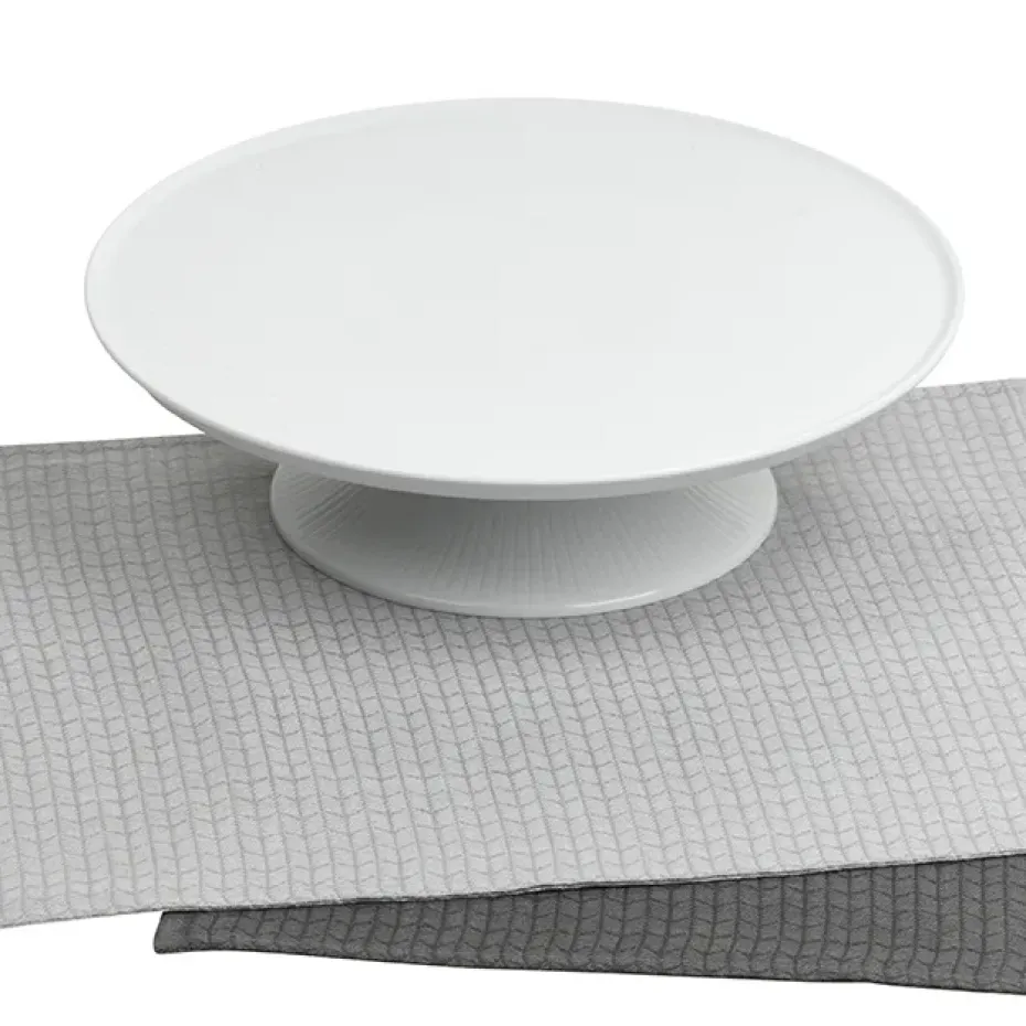 Swedish Grace taartbord 31 cm, Sneeuw