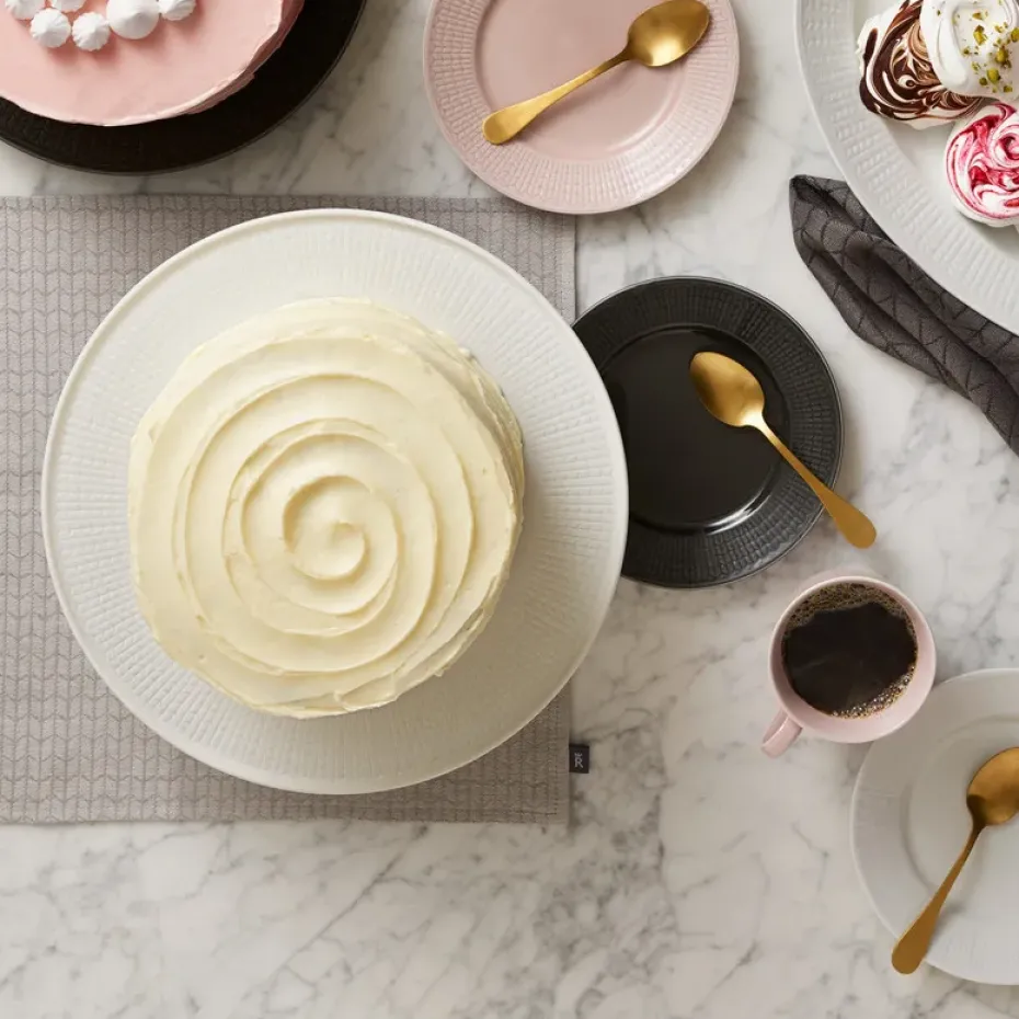 Swedish Grace taartbord 31 cm, Sneeuw