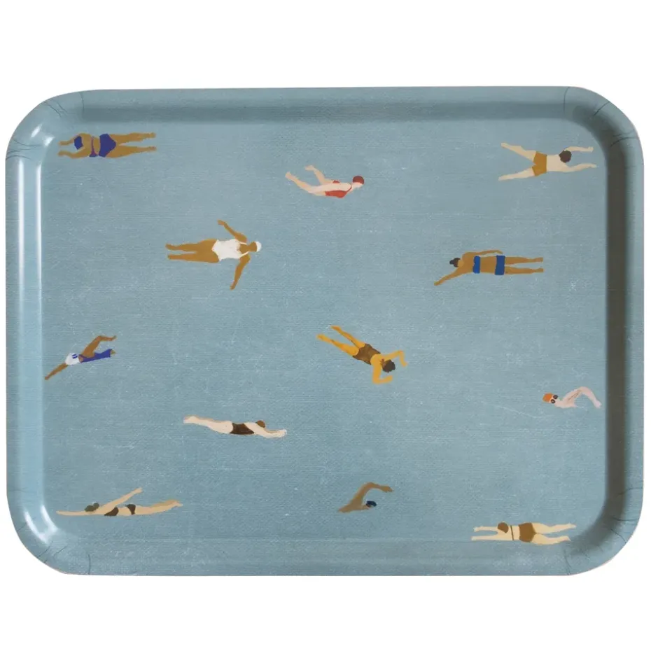 Swimmers dienblad 33x43 cm, Blauw