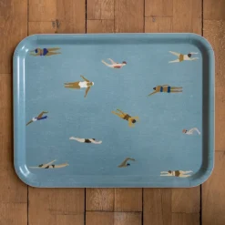 Swimmers dienblad 33x43 cm, Blauw