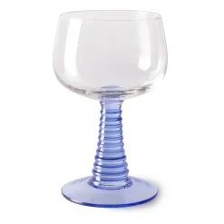 Swirl wijnglas hoog, Blue