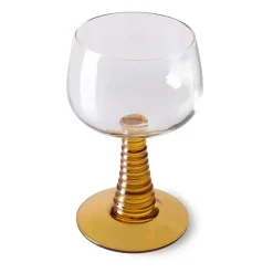 Swirl wijnglas hoog, Ochre