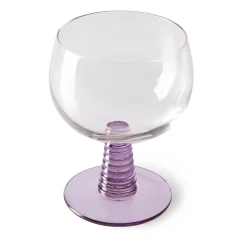 Swirl wijnglas laag, Purple
