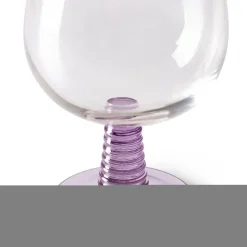 Swirl wijnglas laag, Purple