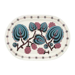 Taika Sato serveerbord ovaal 41 cm, Wit-multi