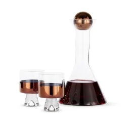 Tank wijnkaraf 1 L, Koperkleurig