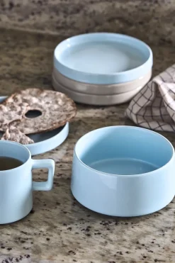 Taper bord 14 cm, Lichtblauw