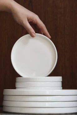 Taper bord 14 cm, Wit