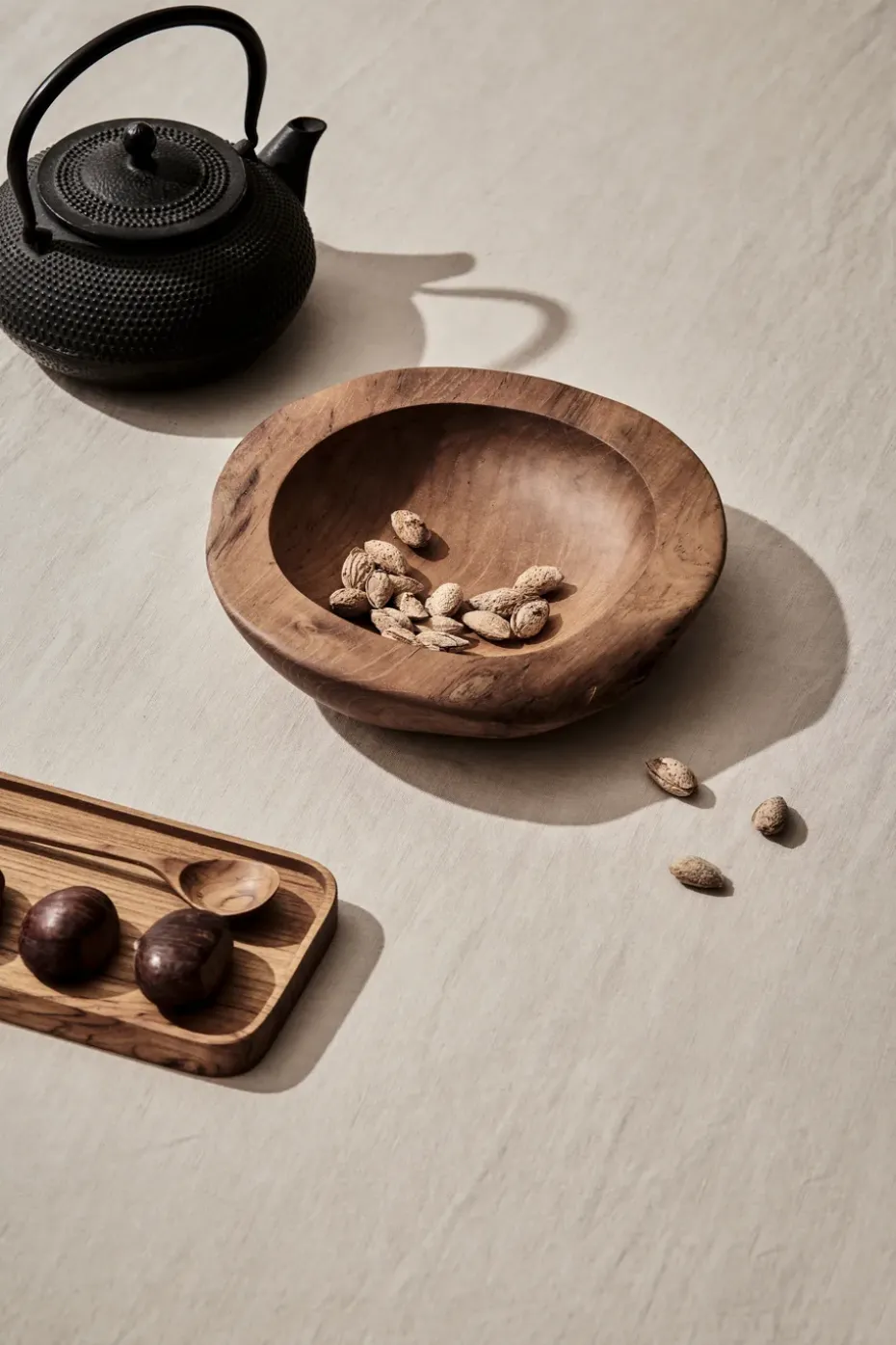 Teak serveerschaal, Small Ø25 cm