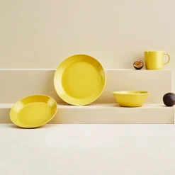 Teema bord Ø21 cm., Honing (geel)