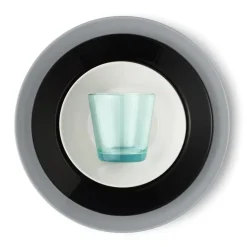 Teema bord Ø21 cm., parelgrijs