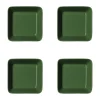Teema vierkant bord, Bosgroen, 12x12 cm 4-pack