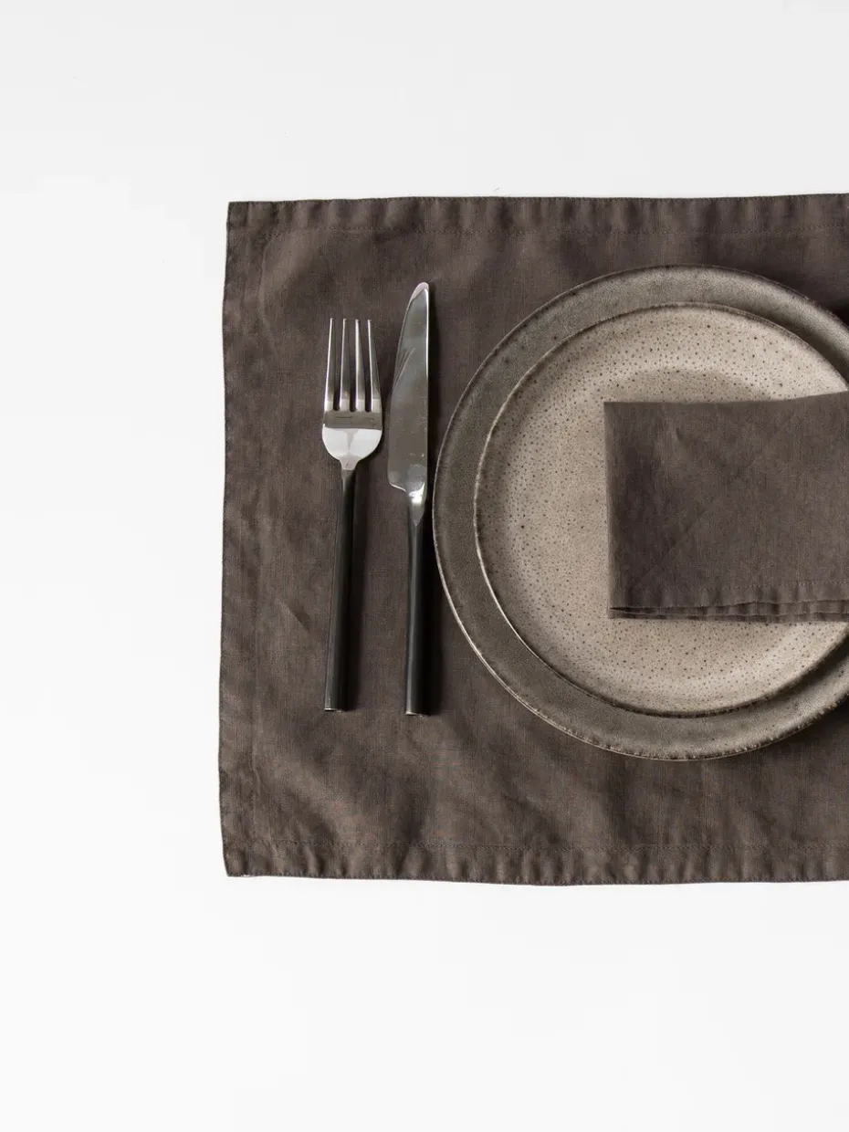 Tell Me More placemat linnen 35x50 cm, Mol