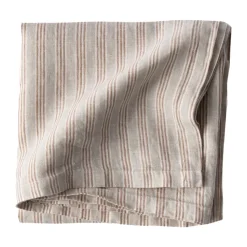 Tell Me More tafelkleed 145x145 cm, Hazelnoot streep