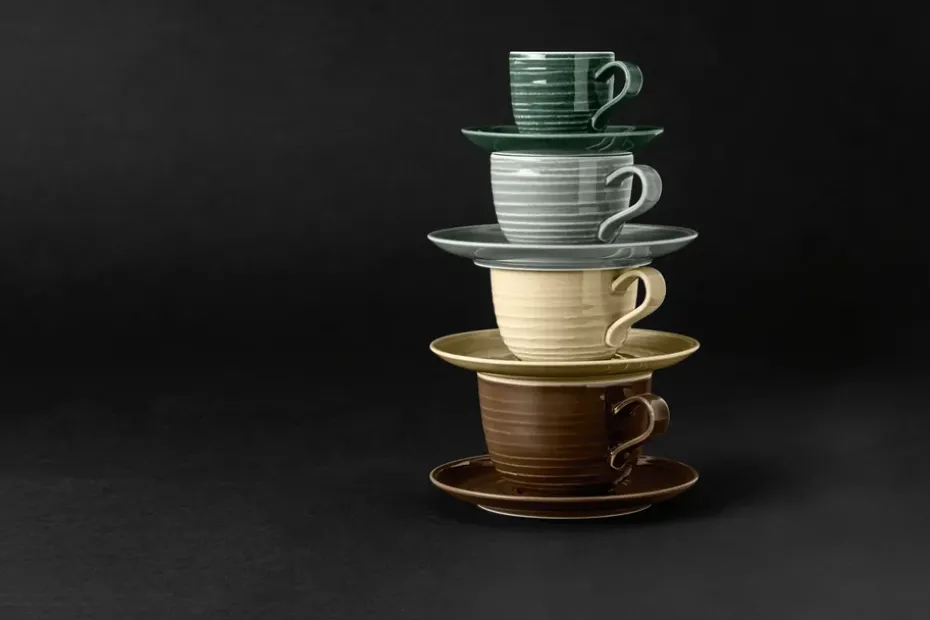 Terra koffieschotel Ø12 cm 6-pack, Pearl Grey