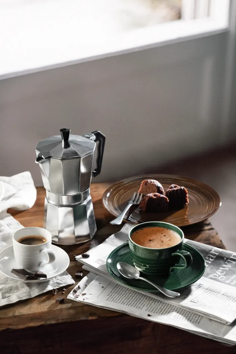 Terra koffieschotel Ø12 cm 6-pack, Moss Green