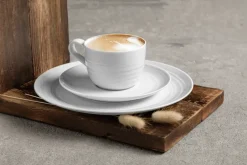 Terra koffieschotel Ø12 cm 6-pack, Wit