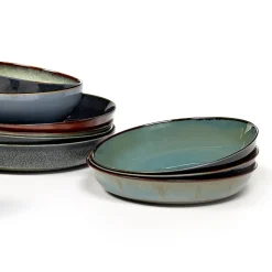 Terres de Rêves bordje 17,5 cm, Smokey blue-dark blue