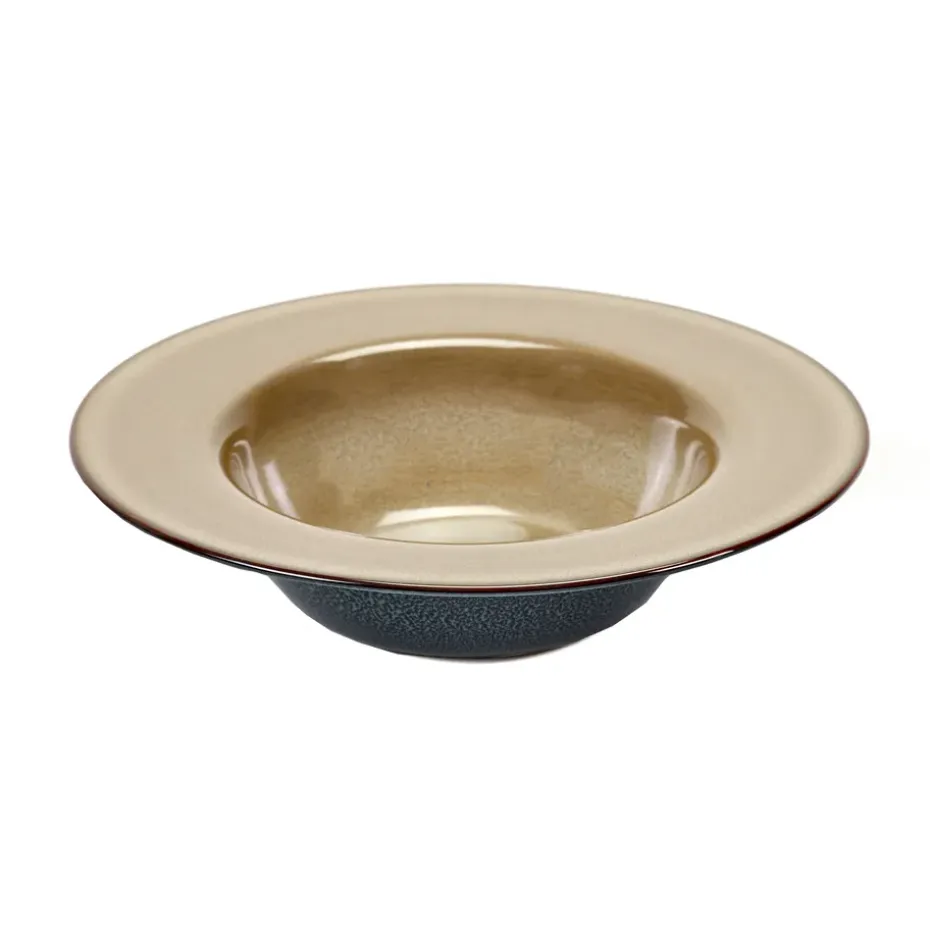 Terres de Rêves diep bord 21,3 cm, Misty grey-dark blue