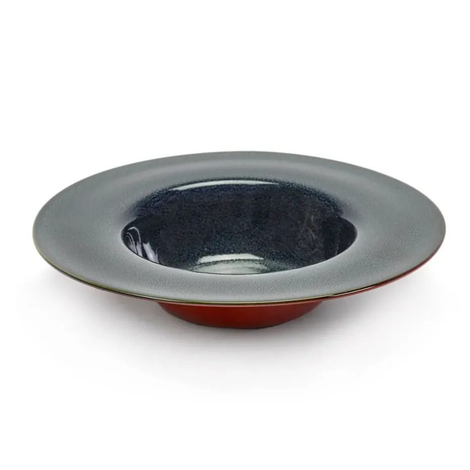 Terres de Rêves diep bord 21,3 cm, Dark blue-rust