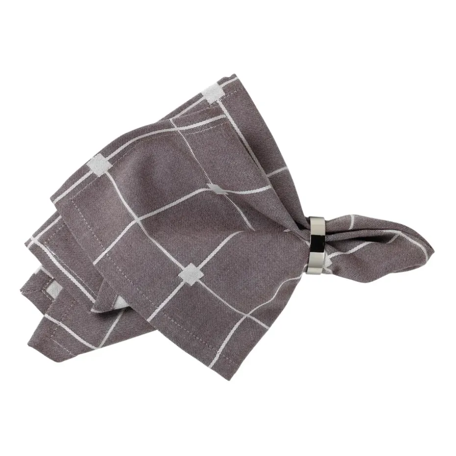 Tila stoffen servet 45x45 cm, Decadent chocolate-off white