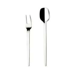 Tina serveerset 2-delig, Roestvrij staal