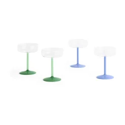 Tint coupe glas 20 cl 2-pack, Clear-jade light green-jade dark green