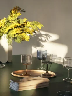 Tint wijnglas 25 cl 2-pack, Blauw-transparant