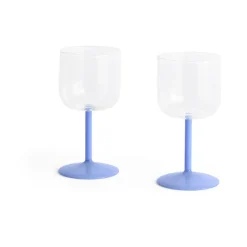 Tint wijnglas 25 cl 2-pack, Clear-jade light blue
