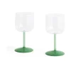 Tint wijnglas 25 cl 2-pack, Clear-jade light green-jade dark green