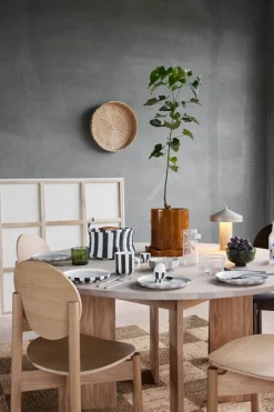 Toppu broodmand Ø24 cm, Black-white -taupe