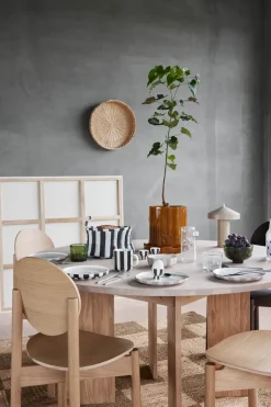 Toppu broodmand Ø24 cm, Black-white -taupe