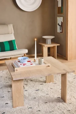 Toppu centerpiece hoog Ø30x17 cm, White-black