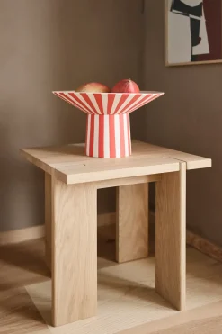 Toppu centerpiece hoog Ø30x17 cm, Red-peach