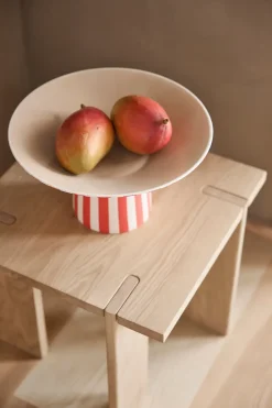 Toppu centerpiece hoog Ø30x17 cm, Red-peach