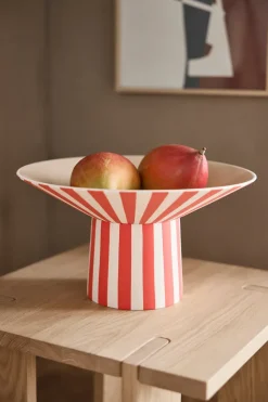 Toppu centerpiece hoog Ø30x17 cm, Red-peach