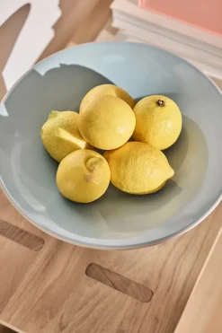 Toppu centerpiece hoog Ø30x17 cm, Clay-Ice blue