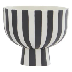 Toppu kom Ø15 cm, Zwart-wit