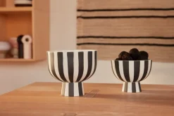 Toppu kom Ø15 cm, Zwart-wit