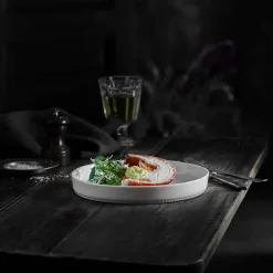 Toulouse pastabord rechte rand doorsnee 22 cm, Wit