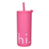 Travel Life thermosfles met rietje 50 cl, Hi-cherry pink