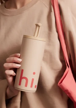 Travel Life thermosfles met rietje 50 cl, Hi-beige