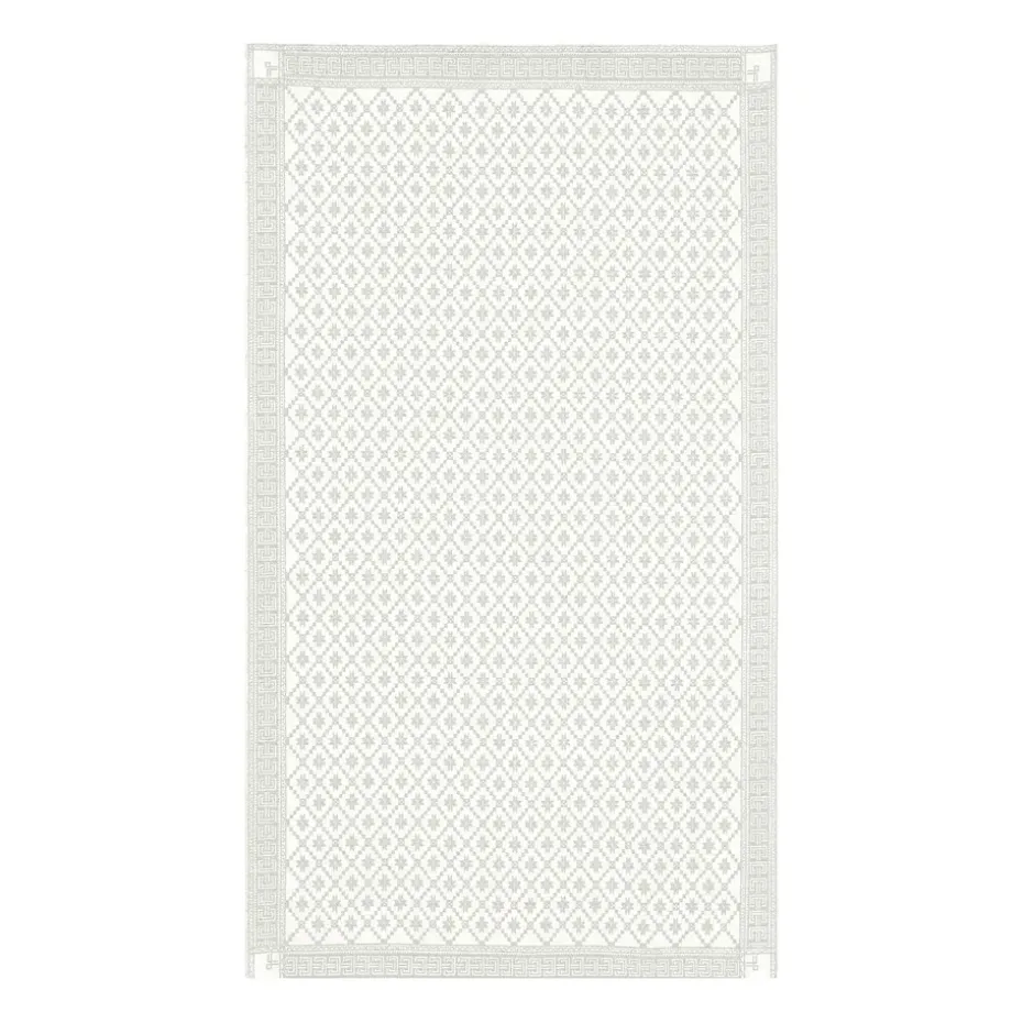 Åttebladrose tafelkleed beige, 150x260 cm