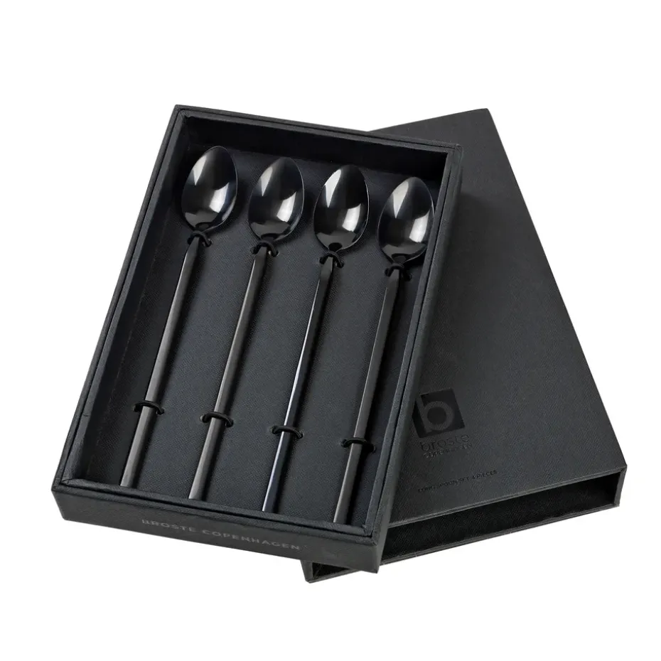 Tvis lange lepels 4-pack, zwart
