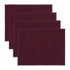 Uni placemat 35x46 cm 4-pack, Bourgondisch rood